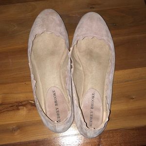 Light Pink "Suede" Audrey Brooke Flats